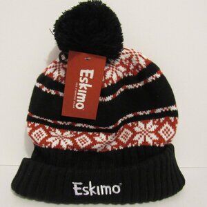 NWT Eskimo Nordic Knit Hat Beanie Stocking Cap Toque One Size